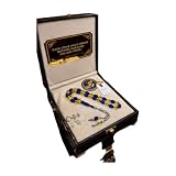 Fan Edition Fire Amber Prayer Beads (Tesbih) - Personalized Name Option, Master Crafted, Silver Tassel - appropriate Gift for Fenerbahçe Fans - Yellow and Blue