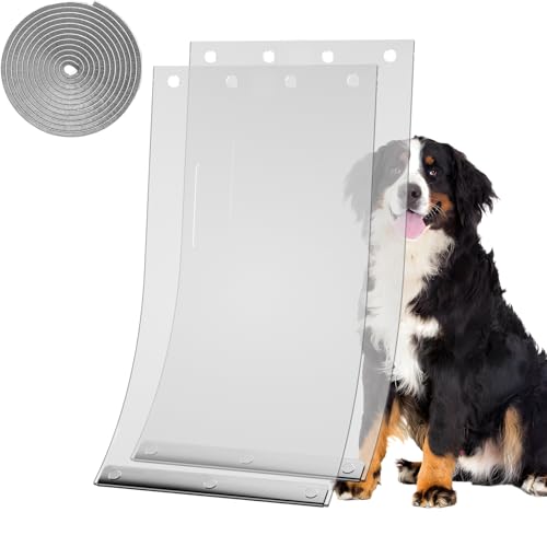 Dog Door Replacement Flaps 2 Pieces - Compatible with Ruff Weather XL Dog Door Flaps with Weather Stripping Seal 78IN Long Safe & Free Access