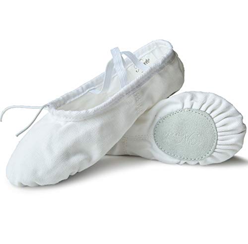 Chaussures De Ballet Exceart Cuir Semelle Split - Pour Adultes Et Enfants Taille 22