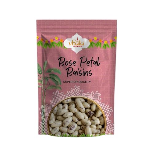 Image of Vbalaa Rose Petal Raisins 300gm | Coated in White Chocolate & Rose Extract | No Added Preservatives, Colors & Artificial Flavours | Rich in Nutrition | Ideal for Snacking & Gifting