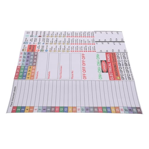Étiquettes pour boîtes de distribution TOPBATHY pour organiser le garage et la maison