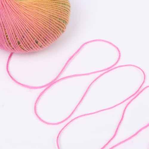 Image of NICEEC 3 Skeins 100% Rainbow Wool Yarn Soft Gradient, Self-Striping, Colorful Single Ply Yarn for Crochet & Knitting (Total 196ydsx3 /1.76ozx3) - 29#