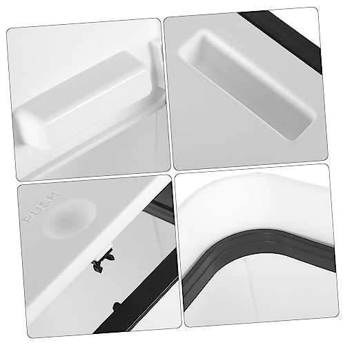 Caneca de basura rectangular con tapa para baño y cocina miniatura 3
