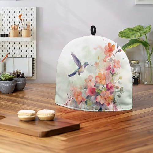 Image of Floral Tea Cozy Insulation Kitchen Accessory Hummingbird Tea Cozies Covers Kitchen Home Decorative Tea Pots Cozy for Keeping Warm