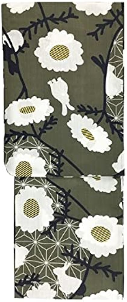 Amazon | [ゆかた屋hiyori] オリジナル変わり織浴衣インコ