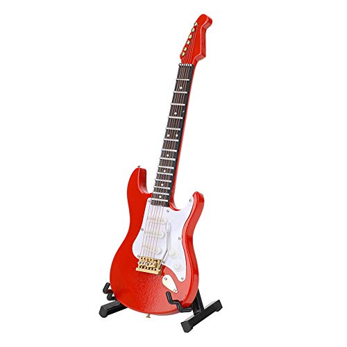AMONIDA Artisanat de Guitare Rouge Miniature, Beau modèle de Guitare électrique, Ornement de Bureau pour Les Amateurs de… - Les Beatles, Paul McCartney, John Lennon, RIngo Starr, George Harrison AMONIDA Artisanat de Guitare Rouge Miniature, Beau modèle de Guitare électrique, Ornement de Bureau pour Les Amateurs de… – Image 5