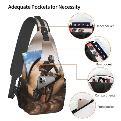 Sling Backpack Crossbody Sling Bag Motocross Chest Bag Daypack miniatura 3