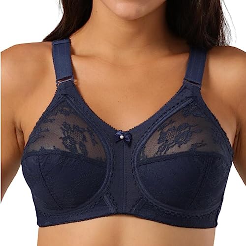 LoRier Sujetador sin Relleno de Tallas Grandes para Uso Diario Sujetador Reductor de Cobertura Total para Mujer Comfort Lace Wirefree