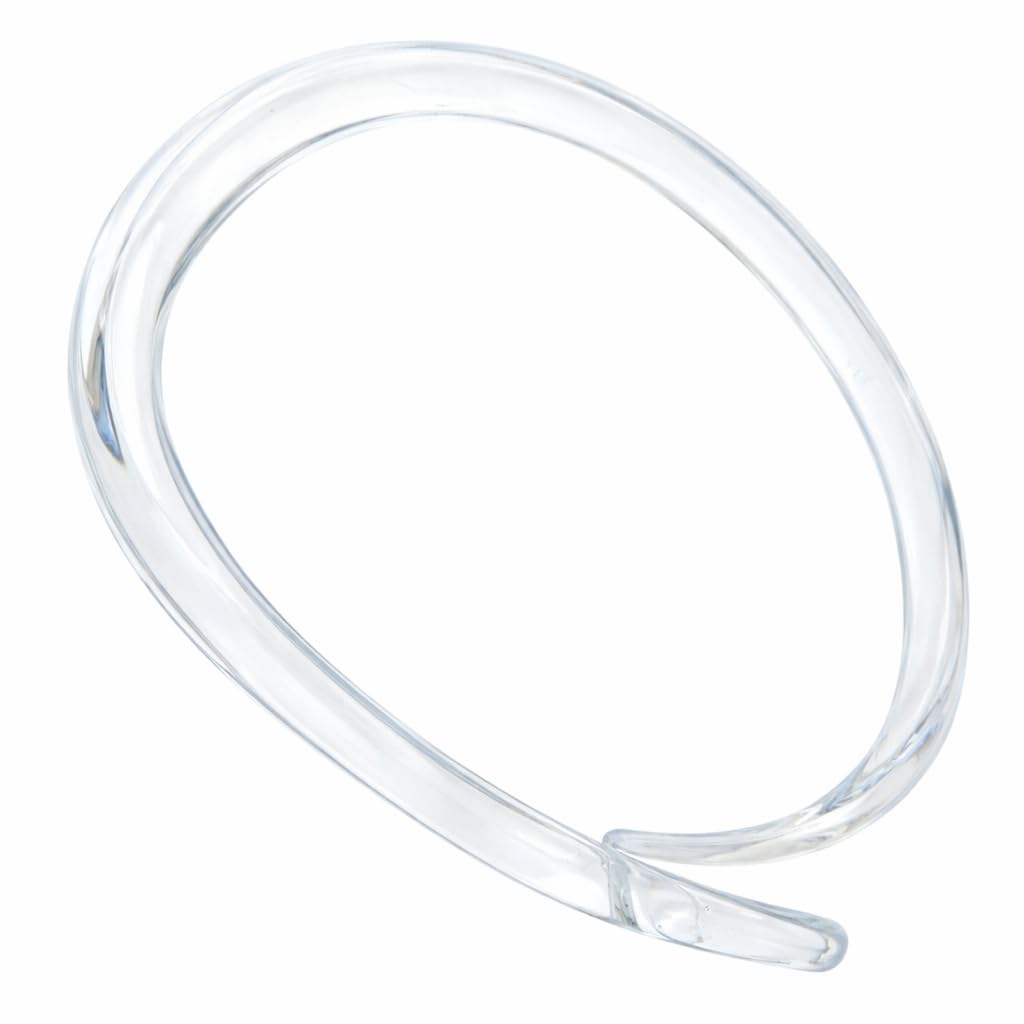 Anello per tenda da doccia, diametro 35 mm, ovale, in plastica, colore: trasparente, 10, 30, 50, 100 pezzi (100 pezzi)