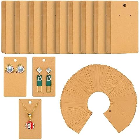 ovsor 350pcs Earring Display Cards - 3.5 x 1.96 Inches Sturdy Earring Cards for Earrings Necklace Jewelry Displaying Cover