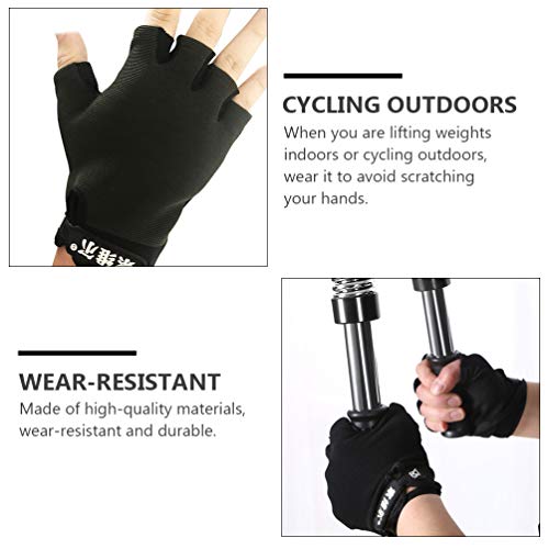 BESPORTBLE Luvas de Treino de Meio Dedo, Luvas de Exercícios para Levantamento de Peso, Ciclismo, Tr