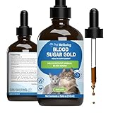 Pet Wellbeing Blood Sugar Gold Cats - Holistic Blood Sugar Support, Pancreas & Liver Health, Gymnema, Fenugreek & Devil’s Club - NASC Certified & Vet-Formulated - 4 oz Liquid