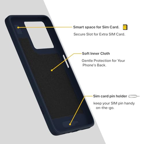 Image of Outlouders Back Cover for Motorola Moto G67 Power / G57 Power 5G Soft Matte Silicone Cover with Slim Fit | Mag-Safe Logo (Not Mag-Safe Compatible) | Shockproof | Camera Protection Bumper Case (Blue)