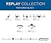 Replay Collection 2-Light Etched Glass Modern Bath Vanity Light Textured Black