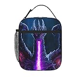 SARA NELL Dragon Insulated Lunch Bag Cool Dragon Breath Purple Lunch Cooler Box for Women Men Teens Kids, Reusable Lunch Tote Bag, Thermal Insulated Lunch Bags for Work, Picnic, School or Travel