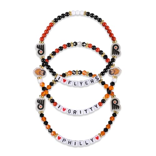 FOCO Philadelphia Flyers NHL 3 Pack Team Friendship Bracelet