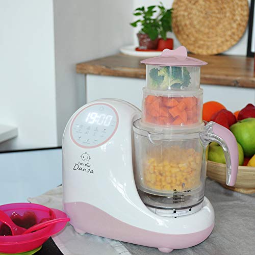 Baby Food Maker Chopper Grinder - Mills and Steamer 8 in 1 Processor for Toddlers - Steam, Blend, Chop, Disinfect, Clean, 20 Oz Tritan Stirring Cup, Touch Control Panel, Auto Shut-Off, 110V Only
