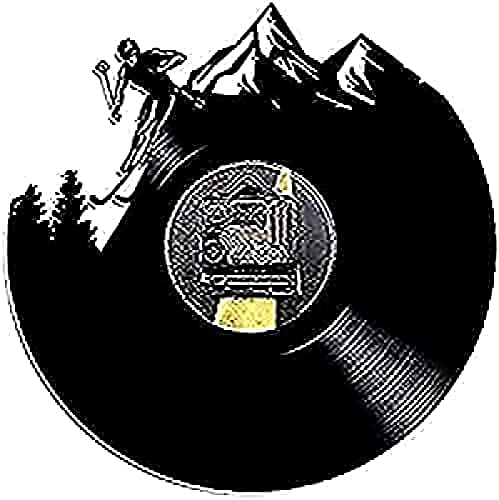 Horloge murale ronde ski la reponse aux murs vides avec son eclairage led unique - 3