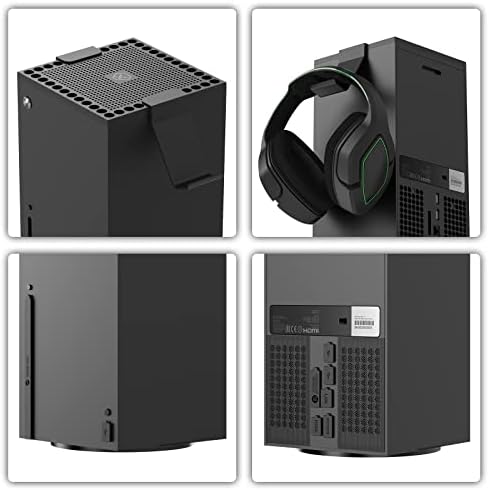 Dust Cover Controller Mount Compatible with Xbox Series X - 2 in 1 Game Accessories with Dust Filter Cover Compatible with XSX Console and 2 Holder Hanger Stand for Series X Controller & Game Headset