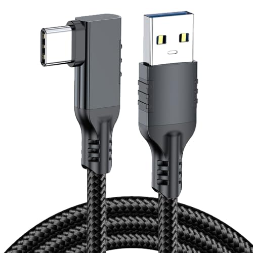 USB C ケーブル L字型 1M USB-A to USB-C ケーブル 10Gbps高速データ転送 3A急速充電 USB 3.2 Gen2対応 QC3.0対応 ナイロン編み ノートPC、Galaxy、Pixel、AQUOS等タイプC機種対応（Amazon）