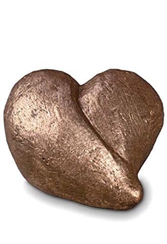 Petite urne funéraire en céramique Coeur objet de décoration deuil