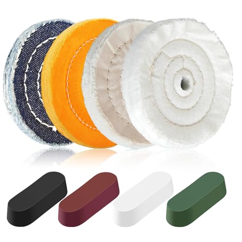CHEGIF 8Pcs Buffing & Polishing Wheel Kit