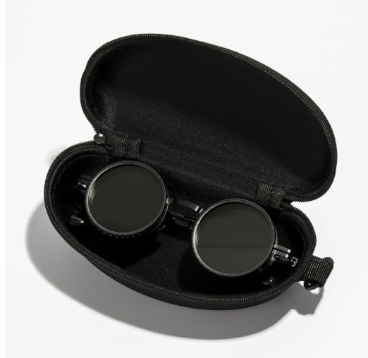 Lunettes de soleil rondes polarisées verres teintés réglables métal - 2