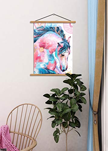 Gronda Pferd Malen nach Zahlen Erwachsene DIY Rosa Blau Tier Ölgemälde Kunstwerk Senior Frau Bild mit Zubehör Stift… – Bild 3