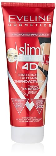 41tIslZvKKL - Eveline Cosmetics Slim Extreme 4D Thermoactive Anti-Cellulite Crema adelgazante quemagrasas para mujer | 250ML | Fórmula extrema para dar forma al cuerpo | efecto de calentamiento