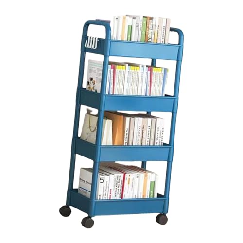 XuQiZZpp Carrito rodante de 4 niveles para aperitivos y bebidas, carrito de almacenamiento extraíble para oficina y escuela