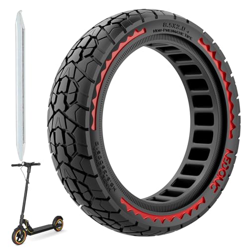 1PZ F3T-M8J 2 Pneumatici 8.5 Pollici + 2 Camere d'aria 8 1/2x2 Sostituzione per Scooter xiaomi M365 1S Pro Pro2 Essential Mi 3 Passeggino 8,5'' Ruota anteriore posteriore per monopattino 50/75-6.1