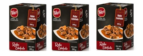 POLGRI Rabo Vacuno Estofado Gourmet 3 Latas 390 g Receta Tradicional