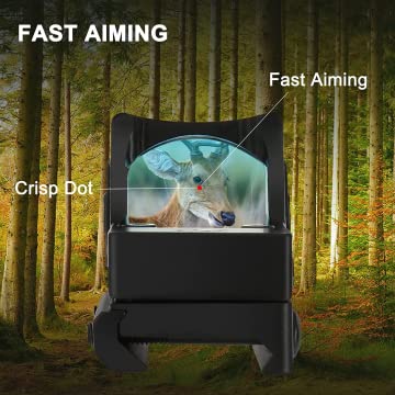 RMR Red Dot Sight, Tactical 20mm Red Dot Sight 3 MOA Pistol Scope Adjustable Brightness with Glock Mount, Reflex Sight Pistol Scope Red Dot Scope Shockproof