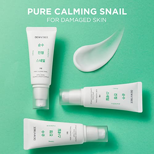 Dewytree Pure Calming Snail Cream - Anti-Aging Face Cream Enriched With Snail Mucin & Centella Asiatica Extracts To Minimize Winkles, Soothe Sensitive Skin - Moisturize Dry Skin & Improve Radiance - 2.03 Fl.oz. #TOP1
