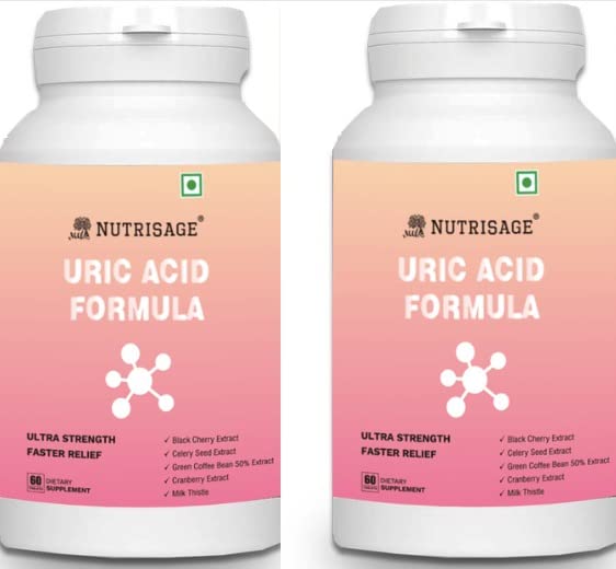 Nutrisage Uric Acid Formula for Men and Women All Natural Uric Acid Cleanser with 13 Potent Herbs 60 Veg Tab Pack of 2 (B09ZP31BWX) Amazon Price History, Amazon Price Tracker