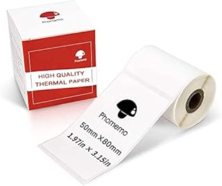 Phomemo M110 Labels Multi-Purpose Square Self-Adhesive Label for Phomemo M110/M200 Label Printer,1.97"x3.15" (50x80mm)-Thermal Sticker Paper for Barcode,Name,Address,Logo,100 Labels/roll