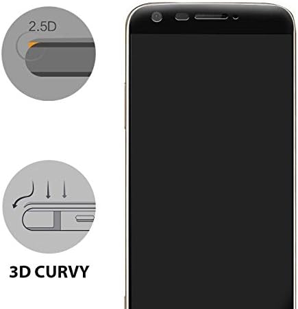 Orzly -3D Pro-Fit Glass Screen Protector for LG G5 Titan (2016 Model H850) - Edge to Edge 3D Curved Full Cover Screen Guard