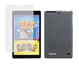 iShoppingdeals - Smoke TPU Rubber Cover Case + Clear Screen Protector for Nextbook Ares 8L Verizon...