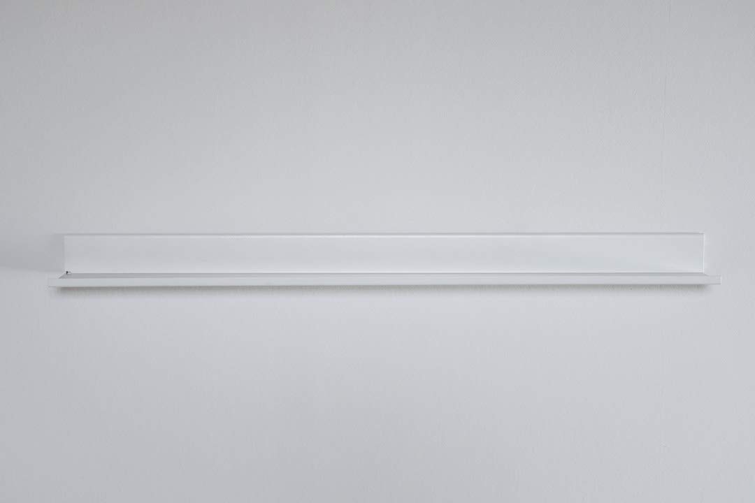 HN Wandboard, Bilderleiste, Bücherleiste, Wandregal aus Metall, Länge Wandboard:118 cm, Farbe Wandboard:Weiß Seidenmatt