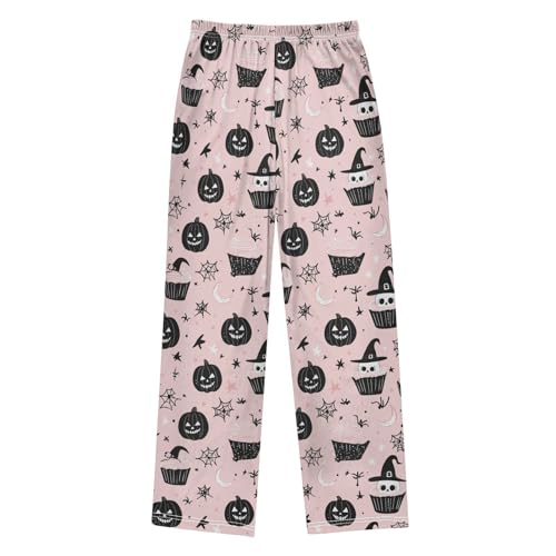 Abstract Wacky Skeleton Pumpkins Boys Pants for Kids Jogger Pants with Pockets S2