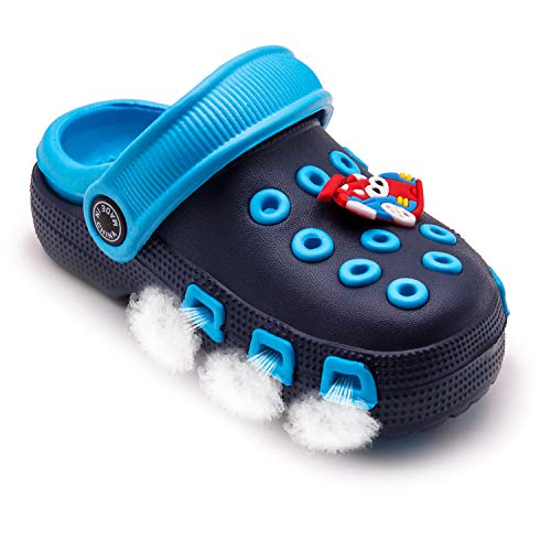 Mictchz Toddler Little Kids Clogs Slip On Girls Boys Garden Clogs Summer Non-Slip Lightweight Slide Sandals Shoes Pool Shower Beach Slippers Blue by Mictchz - Used condition - Image 9