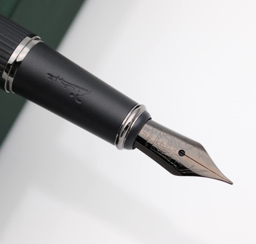 Picasso 916 Metal Fountain Pen, Natural Series Stripe Ink Pen with Ink Converter and Gift Case - Image 3