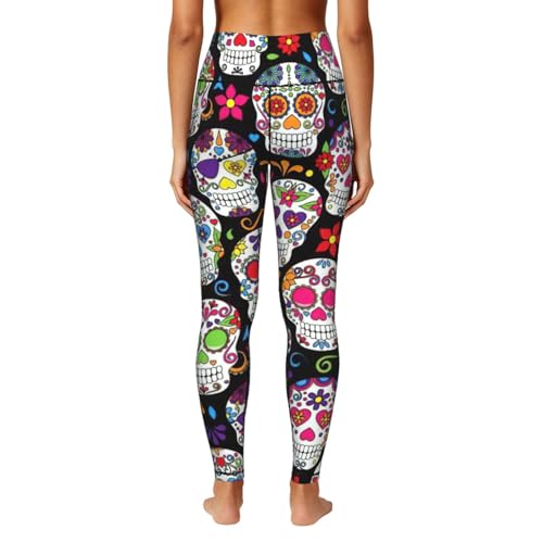 Leggings de gimnasio con estampado de calaveras llenos de energía 4