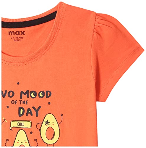 Image of Max Girl's Printed Round Neck Regular Fit T-Shirt