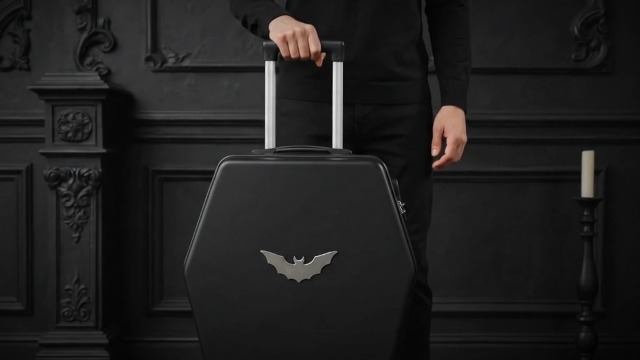 Amazon.com | GUTE Coffin Suitcase 26.5 Inch Gothic Luggage Black