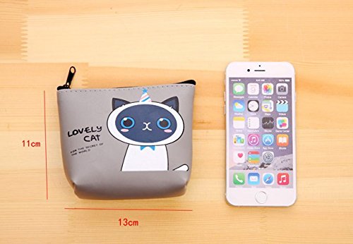 Porte-Monnaie Porte-Clés En Forme De Chat - Pochette Portable Avec Fermeture Éclair Pour Pièces Et Clés - 10