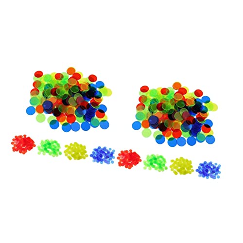 ibasenice 2sets Plastic Bingo Chips 200 Counters Set Bingo Counting Game Pieces 200pcs*2