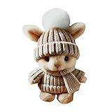 Aspect accrocheur : orné d'un chapeau tricoté et de pompons, cet animal en peluche lapin de Pâques exsude, ce qui en fait un favori pour toute célébration de Noël
