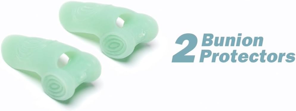 Jokari Stretchy Toe Covers, Separators and Bunion Protectors Sets for Instant Foot Pain Relief. Alleviate Bunions and Joint Rubbing, Comfortable and Flexible Fit, Ideal for Sore Feet Support (1)