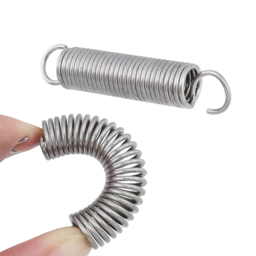 Image of Mcredy 6 Pcs Small Springs Stainless Steel 1.97 inch Extension Springs Assortment Kit with Hook Ends Tension Spring for DIY Projects Bicycles Repairs